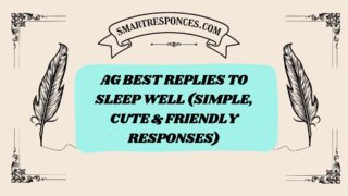 200+ Tag Best Replies to Sleep Well (Simple, Cute & Friendly Responses)
