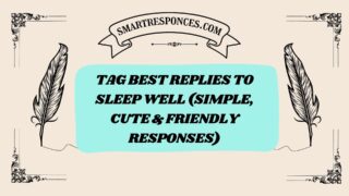 200+ Tag Best Replies to Sleep Well (Simple, Cute & Friendly Responses)
