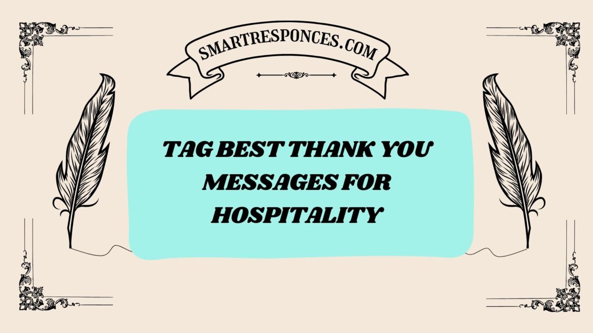 200+ Tag Best Thank You Messages for Hospitality