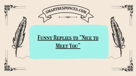 200+Funny Replies to “Nice to Meet You”