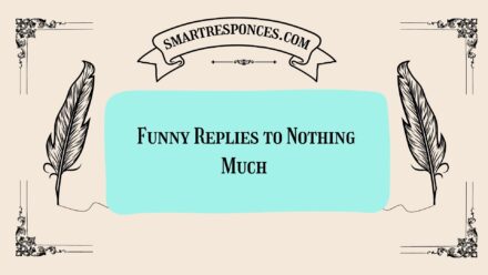 200+ Funny Replies to Nothing Much
