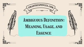 Ambiguous Definition: Meaning, Usage, and Essence