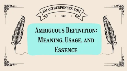 Ambiguous Definition: Meaning, Usage, and Essence
