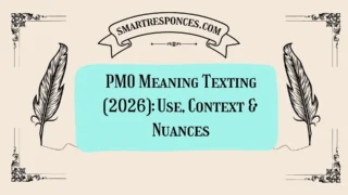 PMO Meaning Texting (2026): Use, Context & Nuances