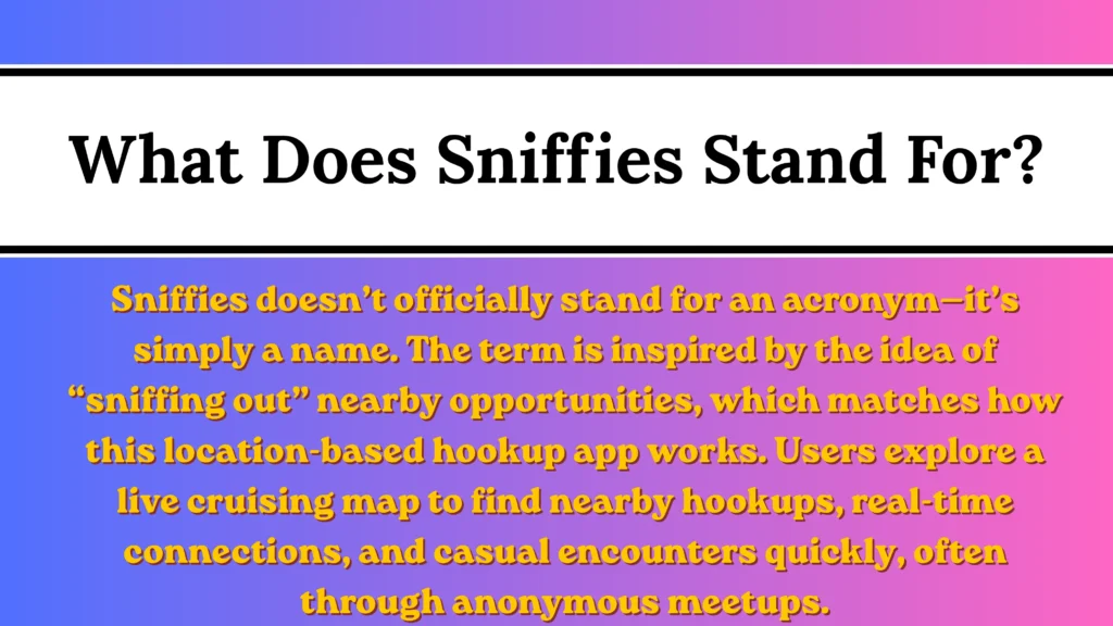 What Does Sniffies Stand For?