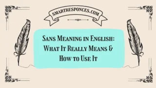 Sans Meaning in English: What It Really Means & How to Use It
